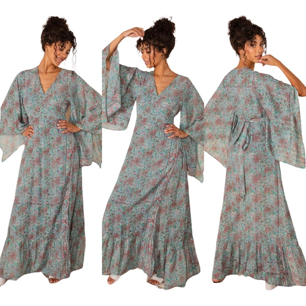 RAGA DRESS KASSIE WRAP DRESS KIMONO SIZE M - Picture 11 of 12